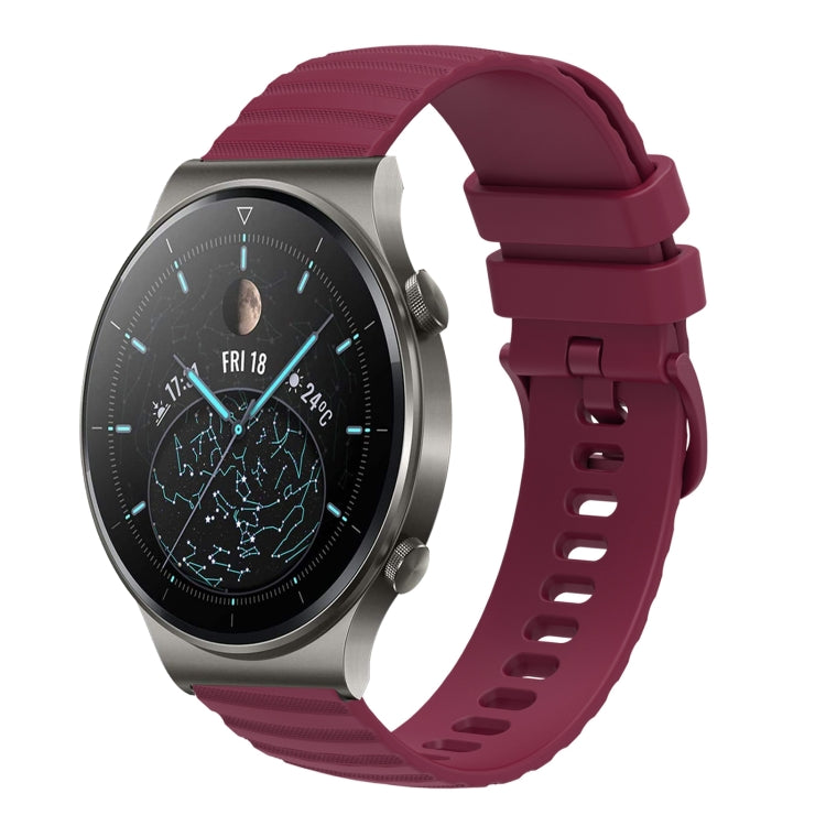 For Huawei GT2 Pro 22mm Wavy Dot Pattern Solid Color Silicone Watch Band