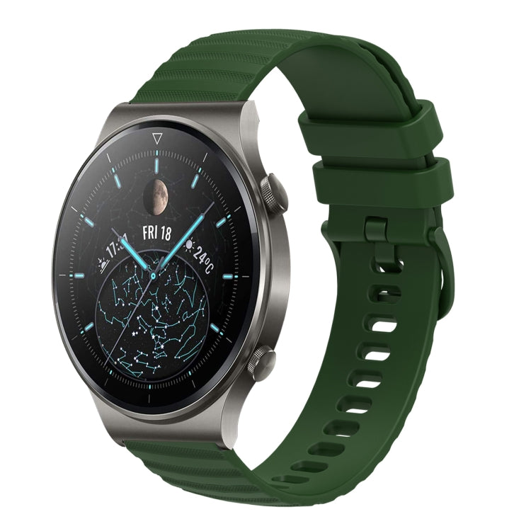 For Huawei GT2 Pro 22mm Wavy Dot Pattern Solid Color Silicone Watch Band