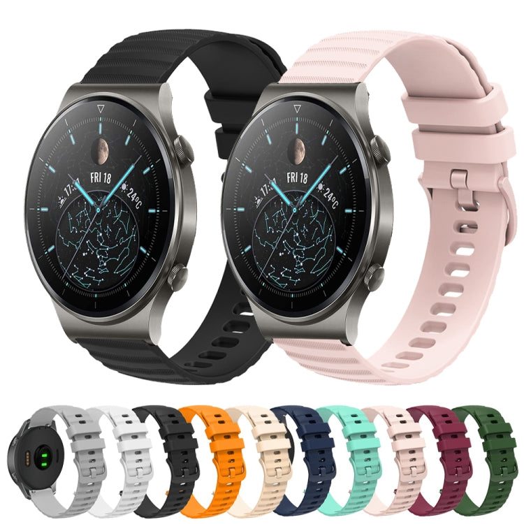 For Huawei GT2 Pro 22mm Wavy Dot Pattern Solid Color Silicone Watch Band