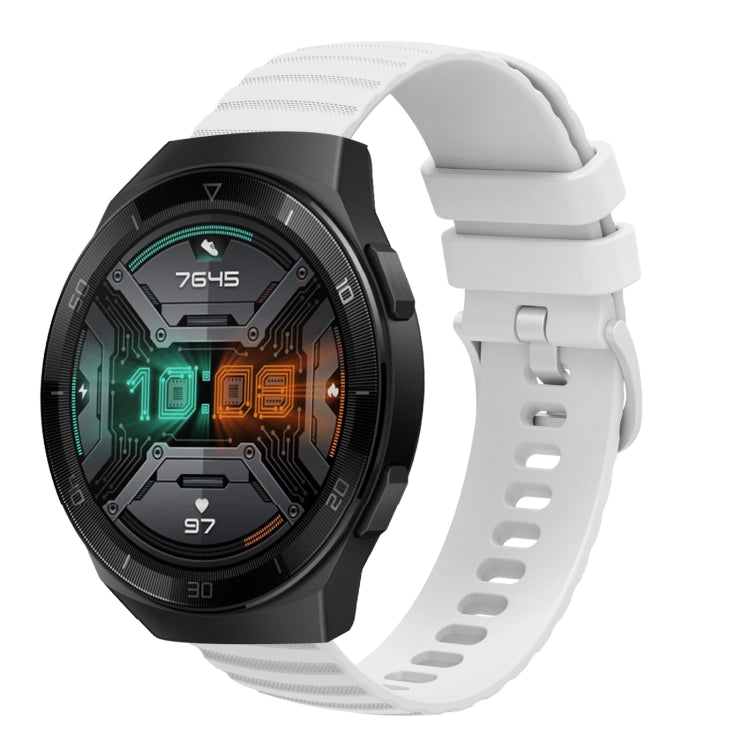 For Huawei Watch GT 2E 22mm Wavy Dot Pattern Solid Color Silicone Watch Band