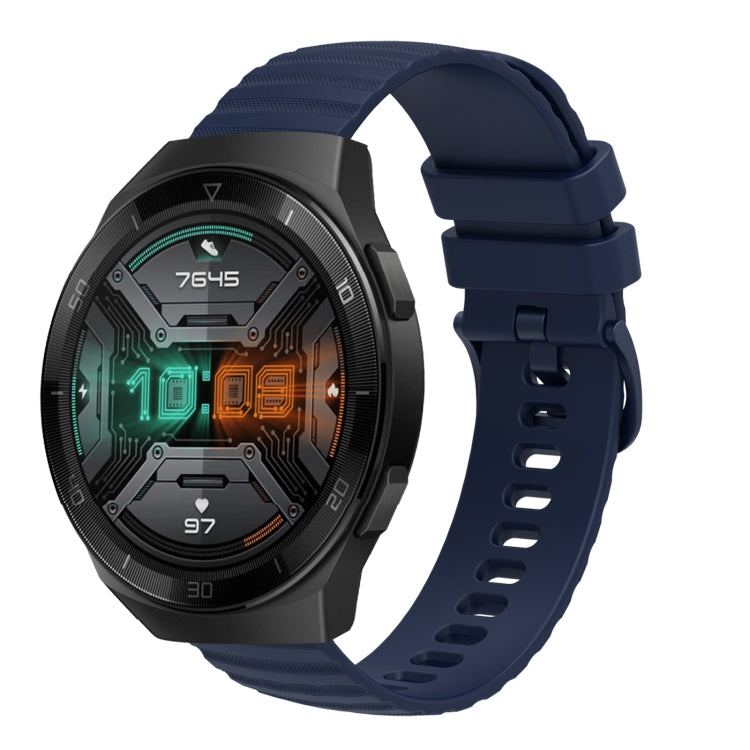For Huawei Watch GT 2E 22mm Wavy Dot Pattern Solid Color Silicone Watch Band
