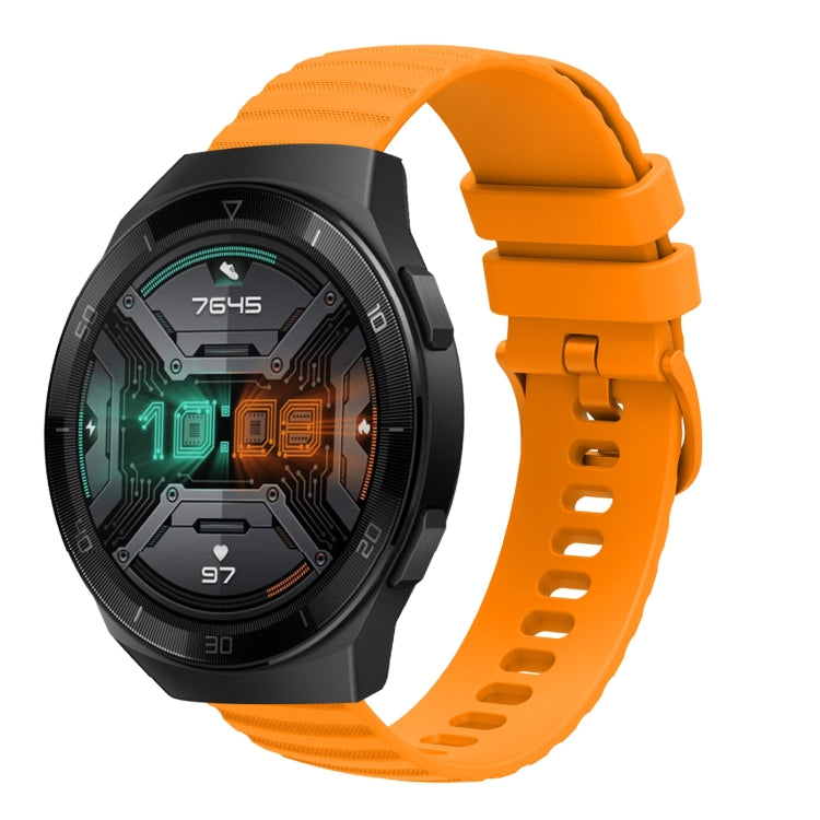 For Huawei Watch GT 2E 22mm Wavy Dot Pattern Solid Color Silicone Watch Band