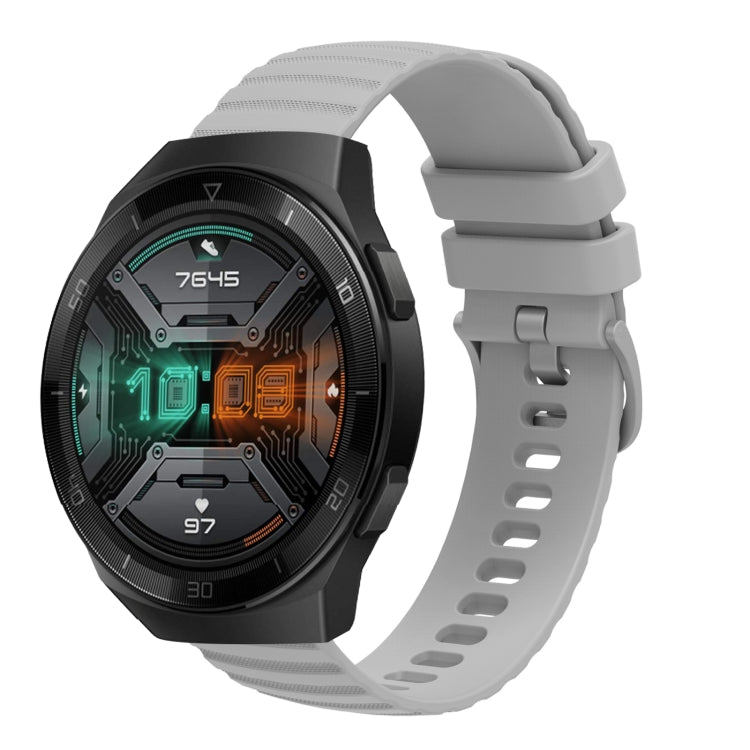 For Huawei Watch GT 2E 22mm Wavy Dot Pattern Solid Color Silicone Watch Band
