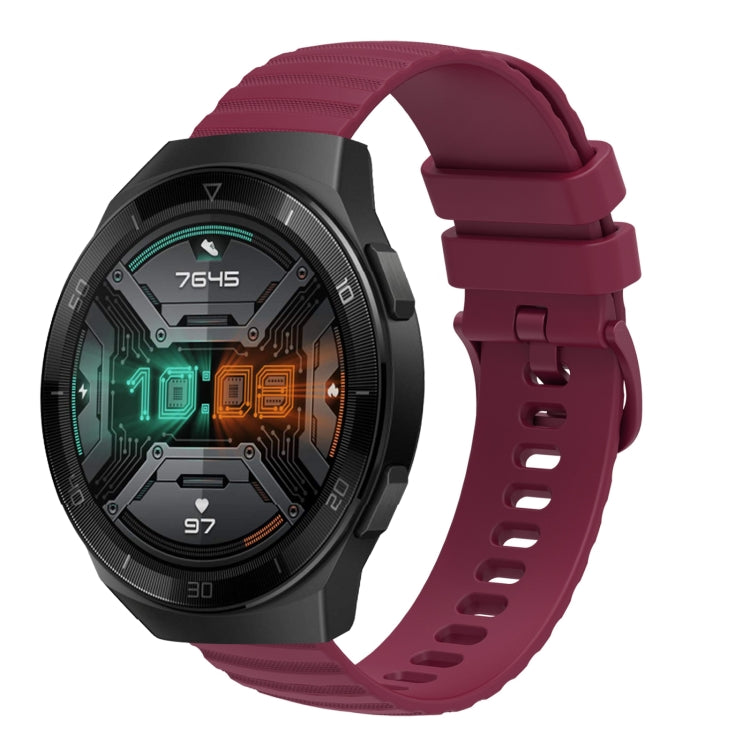 For Huawei Watch GT 2E 22mm Wavy Dot Pattern Solid Color Silicone Watch Band