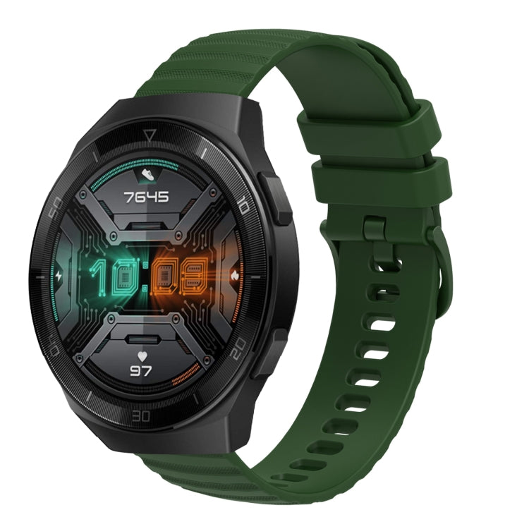 For Huawei Watch GT 2E 22mm Wavy Dot Pattern Solid Color Silicone Watch Band