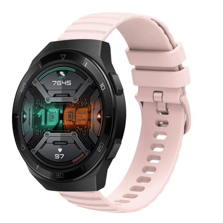 For Huawei Watch GT 2E 22mm Wavy Dot Pattern Solid Color Silicone Watch Band