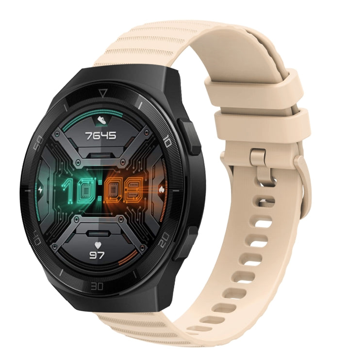 For Huawei Watch GT 2E 22mm Wavy Dot Pattern Solid Color Silicone Watch Band