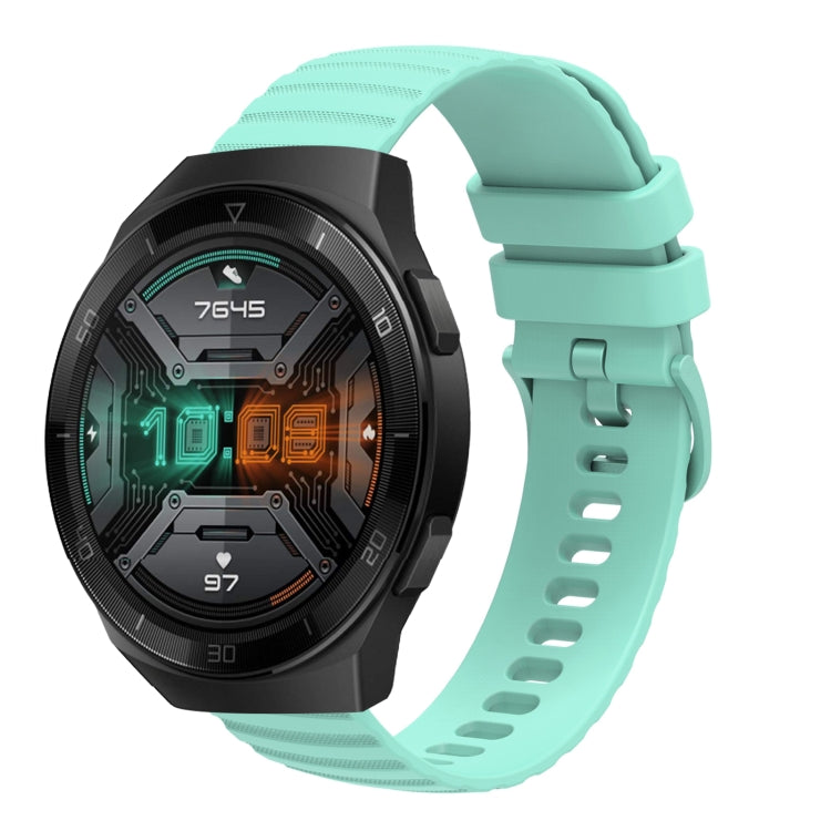 For Huawei Watch GT 2E 22mm Wavy Dot Pattern Solid Color Silicone Watch Band