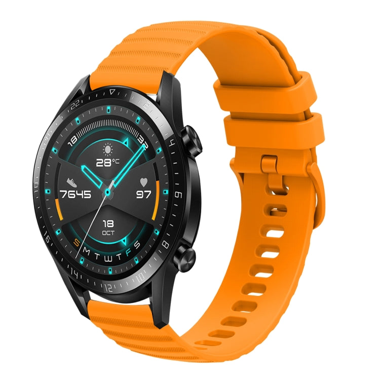 For Huawei GT2 46mm 22mm Wavy Dot Pattern Solid Color Silicone Watch Band