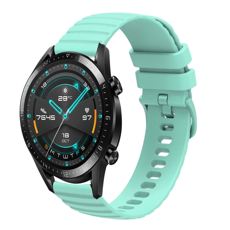 For Huawei GT2 46mm 22mm Wavy Dot Pattern Solid Color Silicone Watch Band