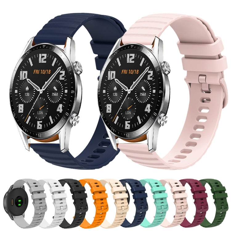 For Huawei GT2 46mm 22mm Wavy Dot Pattern Solid Color Silicone Watch Band