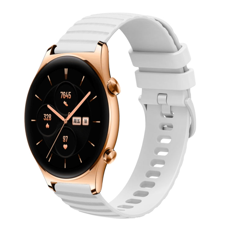 For Honor Watch GS 3 22mm Wavy Dot Pattern Solid Color Silicone Watch Band