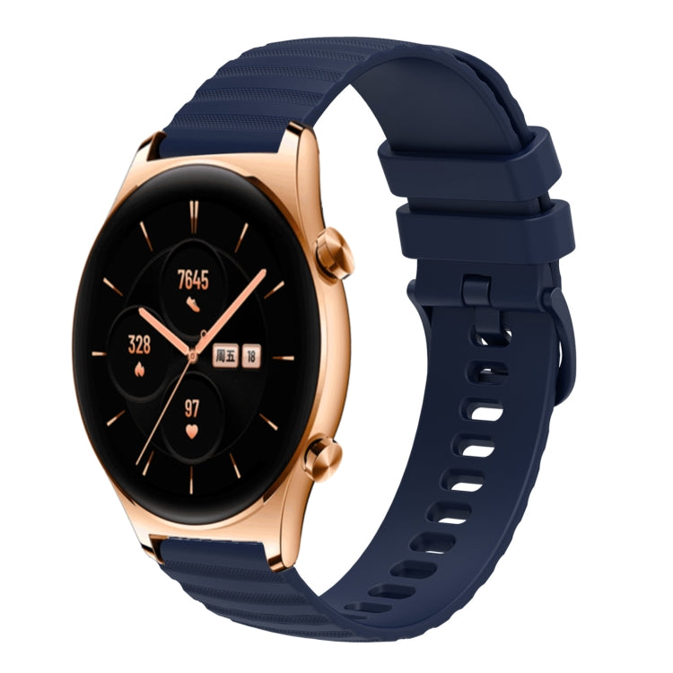 For Honor Watch GS 3 22mm Wavy Dot Pattern Solid Color Silicone Watch Band