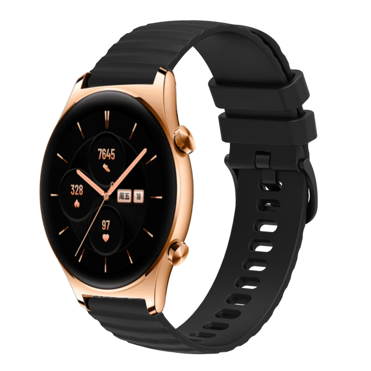 For Honor Watch GS 3 22mm Wavy Dot Pattern Solid Color Silicone Watch Band