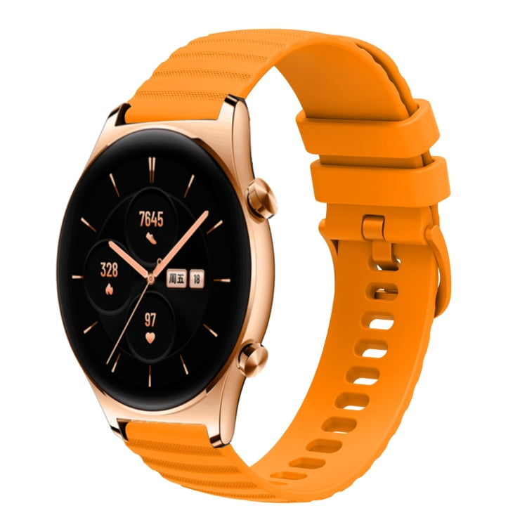 For Honor Watch GS 3 22mm Wavy Dot Pattern Solid Color Silicone Watch Band
