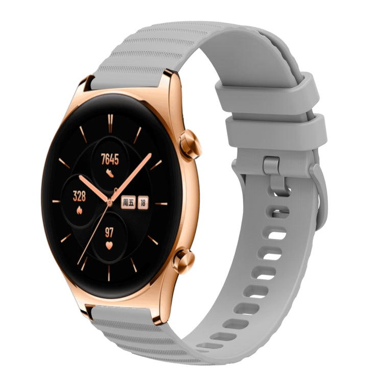 For Honor Watch GS 3 22mm Wavy Dot Pattern Solid Color Silicone Watch Band