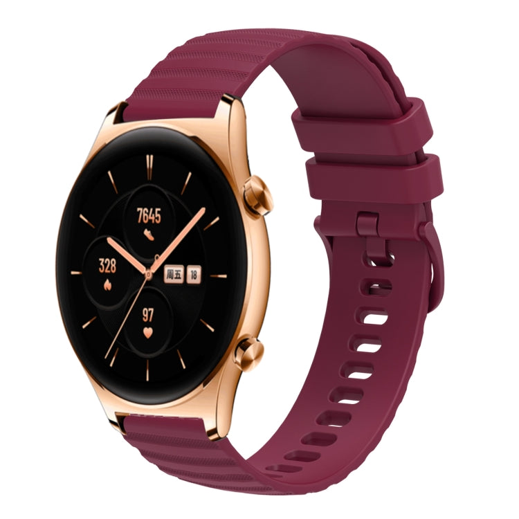 For Honor Watch GS 3 22mm Wavy Dot Pattern Solid Color Silicone Watch Band