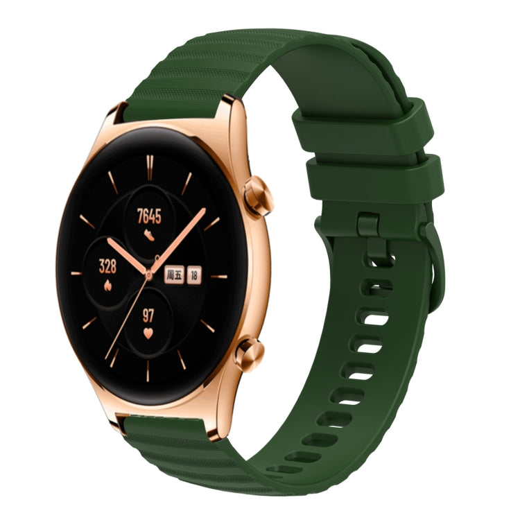 For Honor Watch GS 3 22mm Wavy Dot Pattern Solid Color Silicone Watch Band