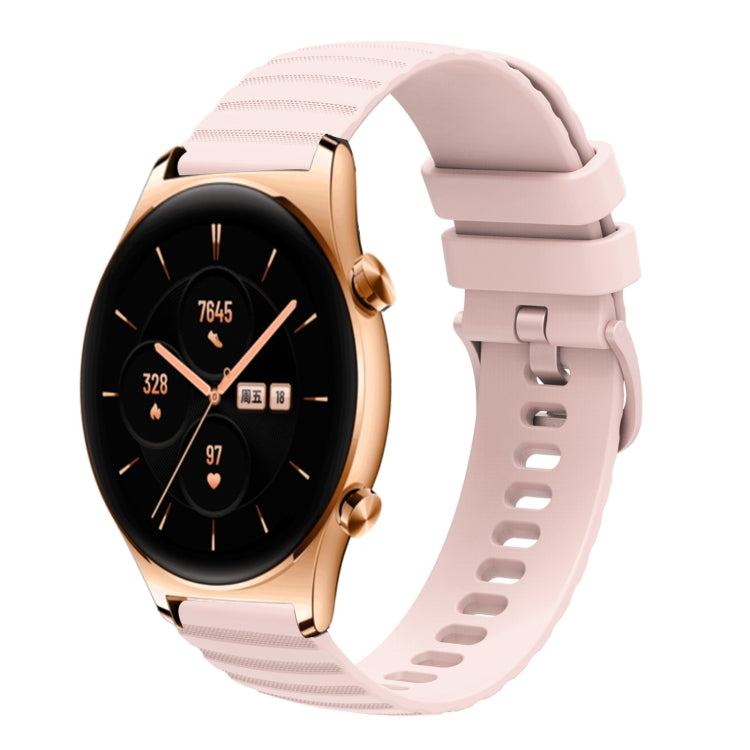 For Honor Watch GS 3 22mm Wavy Dot Pattern Solid Color Silicone Watch Band