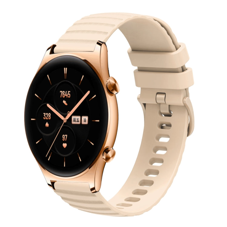For Honor Watch GS 3 22mm Wavy Dot Pattern Solid Color Silicone Watch Band