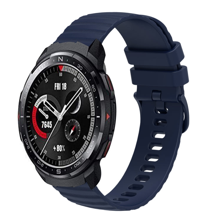 For Honor Watch GS Pro 22mm Wavy Dot Pattern Solid Color Silicone Watch Band