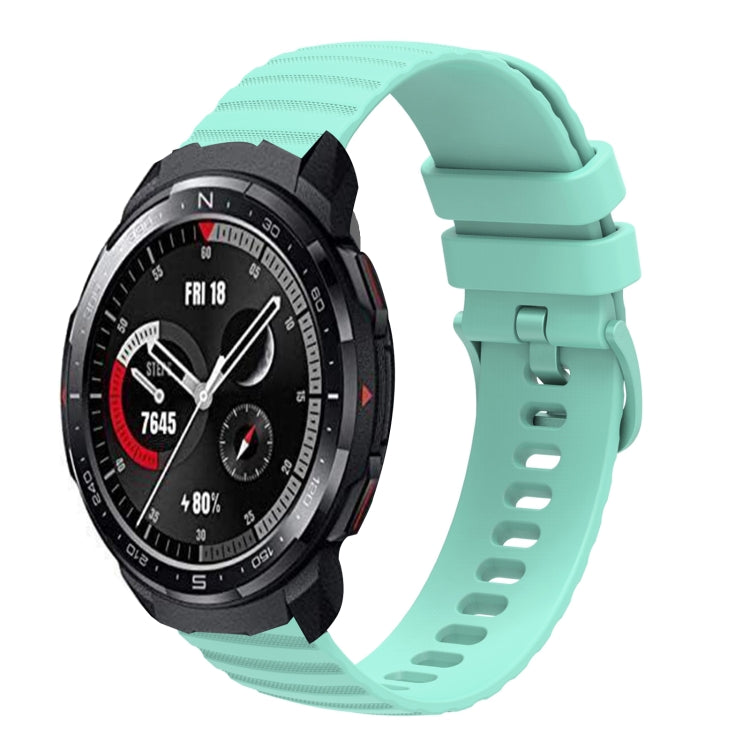 For Honor Watch GS Pro 22mm Wavy Dot Pattern Solid Color Silicone Watch Band