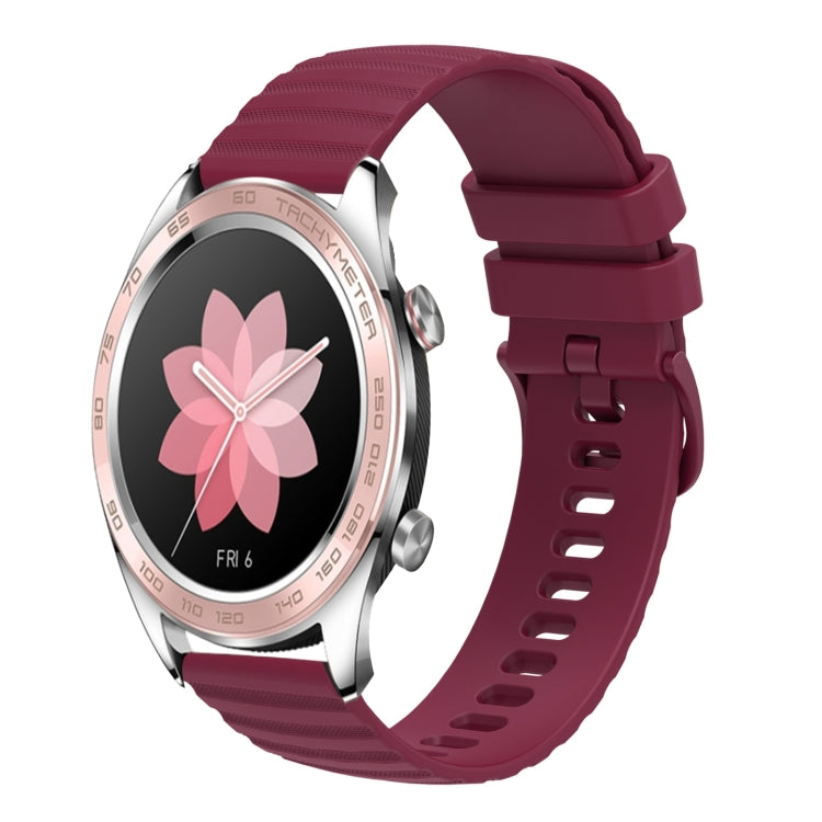 For Honor Watch Dream 22mm Wavy Dot Pattern Solid Color Silicone Watch Band
