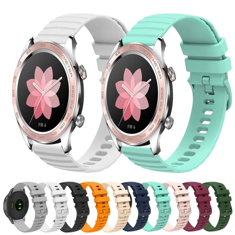 For Honor Watch Dream 22mm Wavy Dot Pattern Solid Color Silicone Watch Band