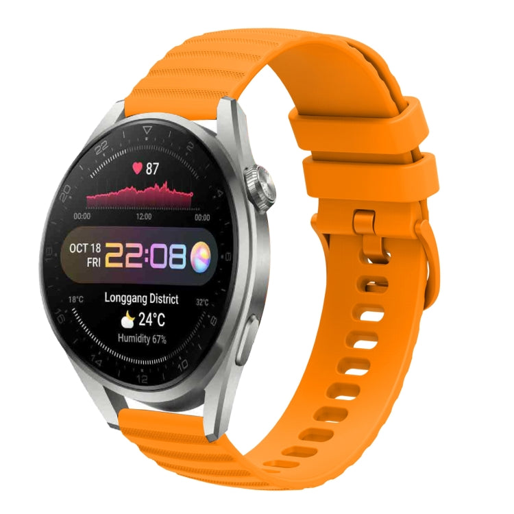 For Huawei Watch 3 Pro New 22mm Wavy Dot Pattern Solid Color Silicone Watch Band