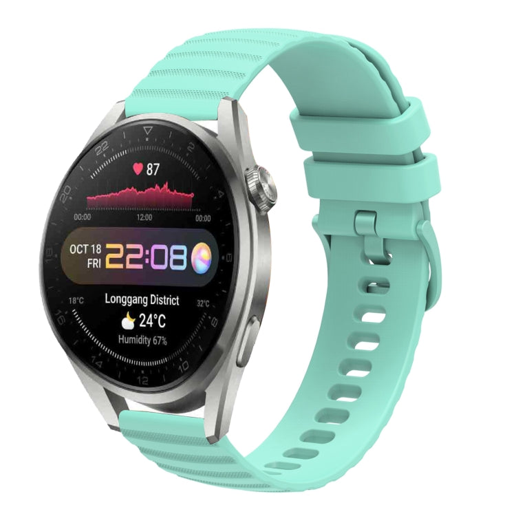 For Huawei Watch 3 Pro New 22mm Wavy Dot Pattern Solid Color Silicone Watch Band