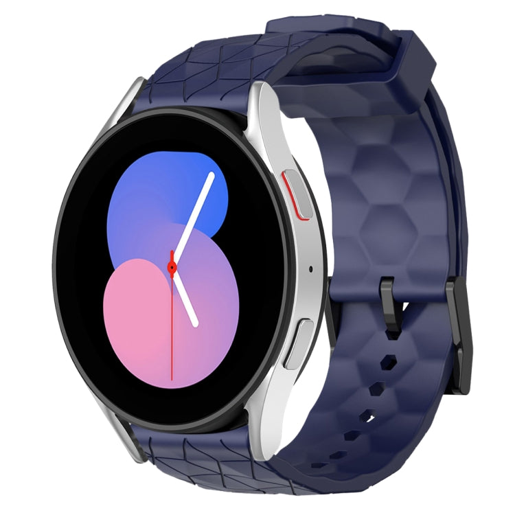 For Samsung Galaxy Watch 5 40mm 20mm Football Pattern Solid Color Silicone Watch Band