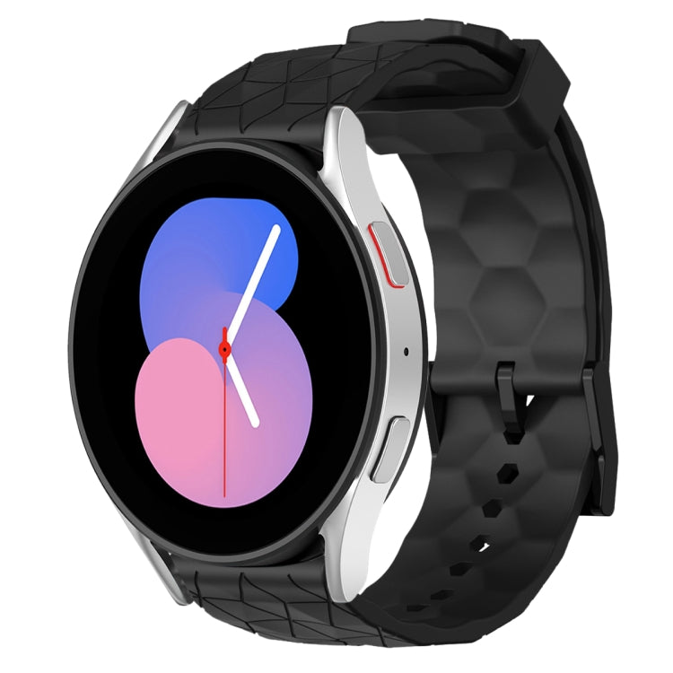 For Samsung Galaxy Watch 5 40mm 20mm Football Pattern Solid Color Silicone Watch Band