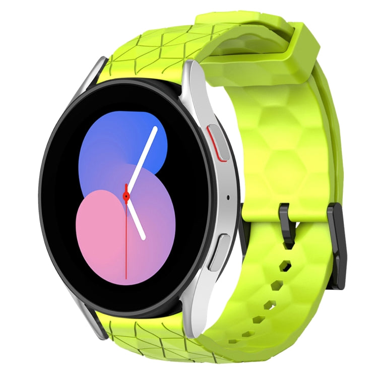 For Samsung Galaxy Watch 5 40mm 20mm Football Pattern Solid Color Silicone Watch Band