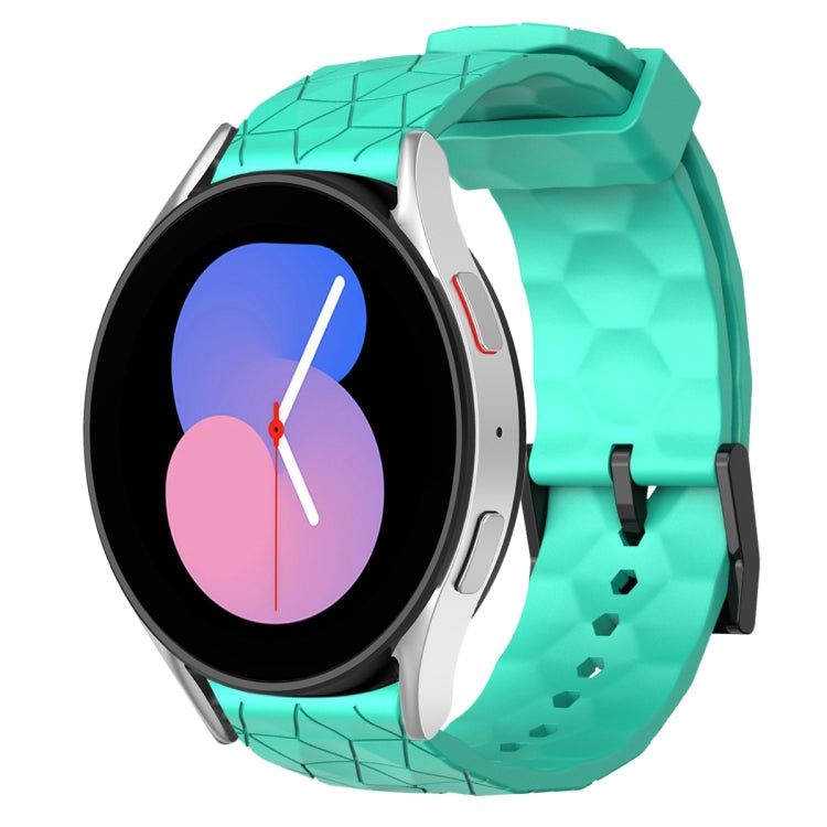 For Samsung Galaxy Watch 5 40mm 20mm Football Pattern Solid Color Silicone Watch Band