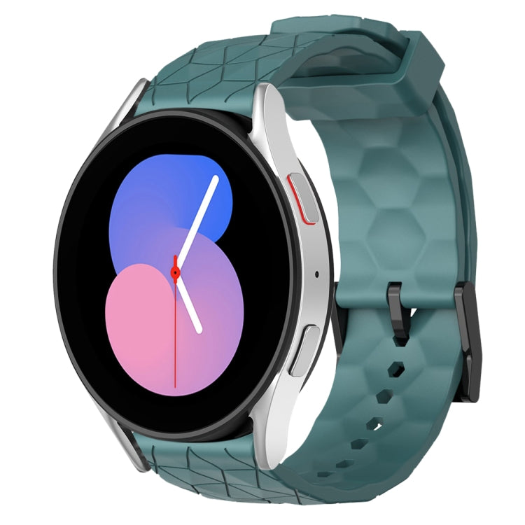 For Samsung Galaxy Watch 5 40mm 20mm Football Pattern Solid Color Silicone Watch Band