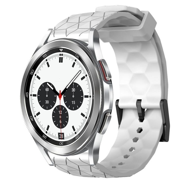 For Samsung  Galaxy Watch 4 Classic 42mm 20mm Football Pattern Solid Color Silicone Watch Band