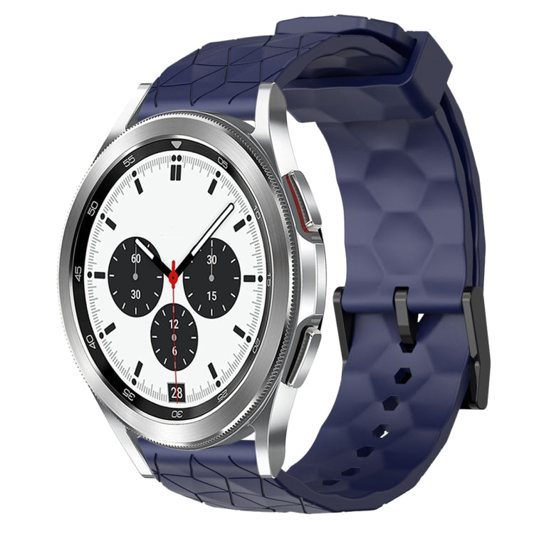 For Samsung  Galaxy Watch 4 Classic 42mm 20mm Football Pattern Solid Color Silicone Watch Band