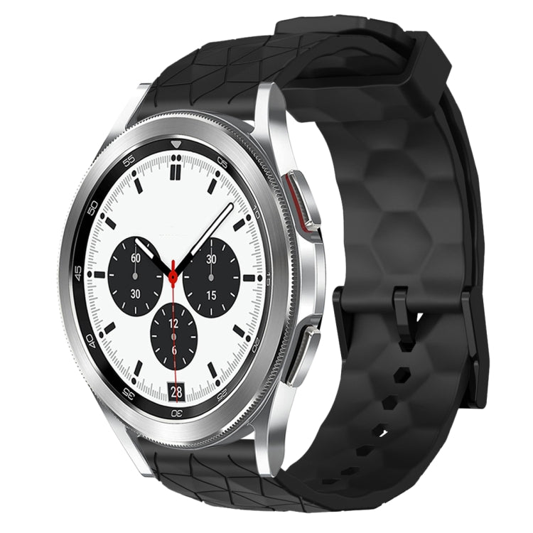 For Samsung  Galaxy Watch 4 Classic 42mm 20mm Football Pattern Solid Color Silicone Watch Band