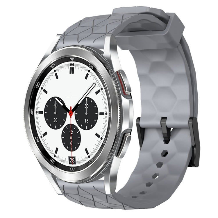 For Samsung  Galaxy Watch 4 Classic 42mm 20mm Football Pattern Solid Color Silicone Watch Band