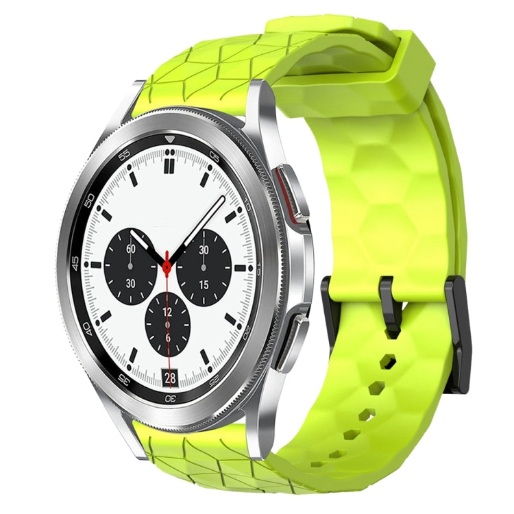 For Samsung  Galaxy Watch 4 Classic 42mm 20mm Football Pattern Solid Color Silicone Watch Band