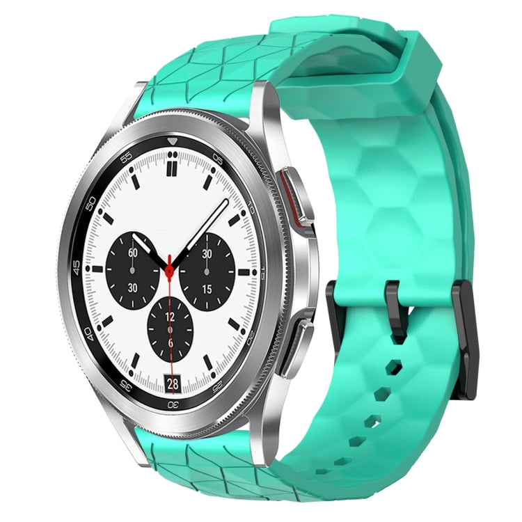For Samsung  Galaxy Watch 4 Classic 42mm 20mm Football Pattern Solid Color Silicone Watch Band