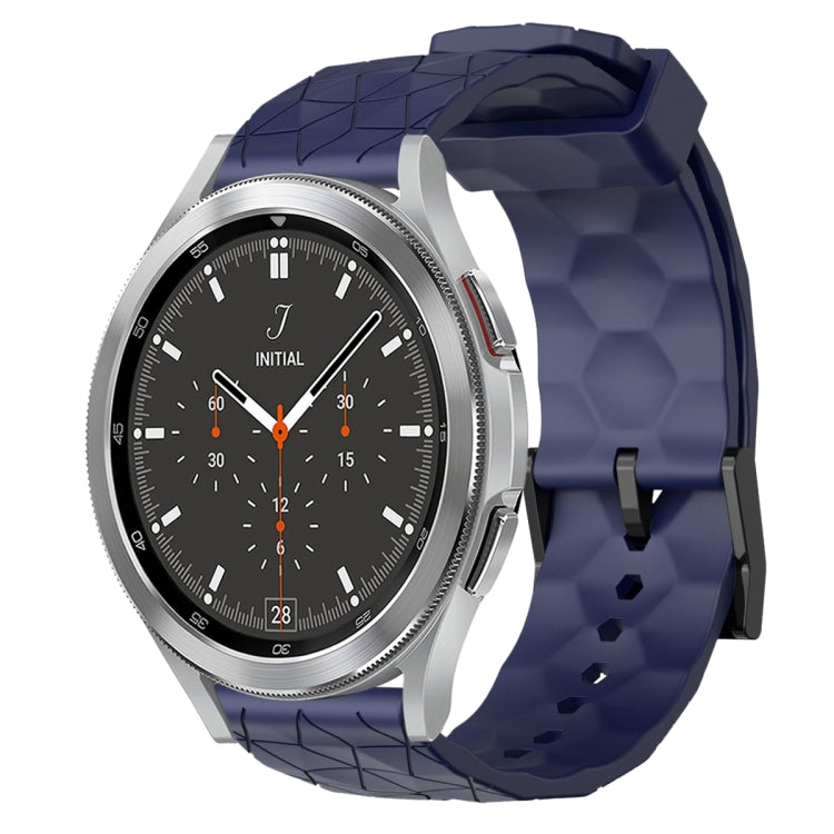 For Samsung  Galaxy Watch 4 Classic 46mm 20mm Football Pattern Solid Color Silicone Watch Band