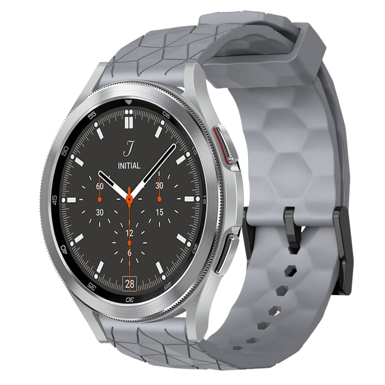 For Samsung  Galaxy Watch 4 Classic 46mm 20mm Football Pattern Solid Color Silicone Watch Band