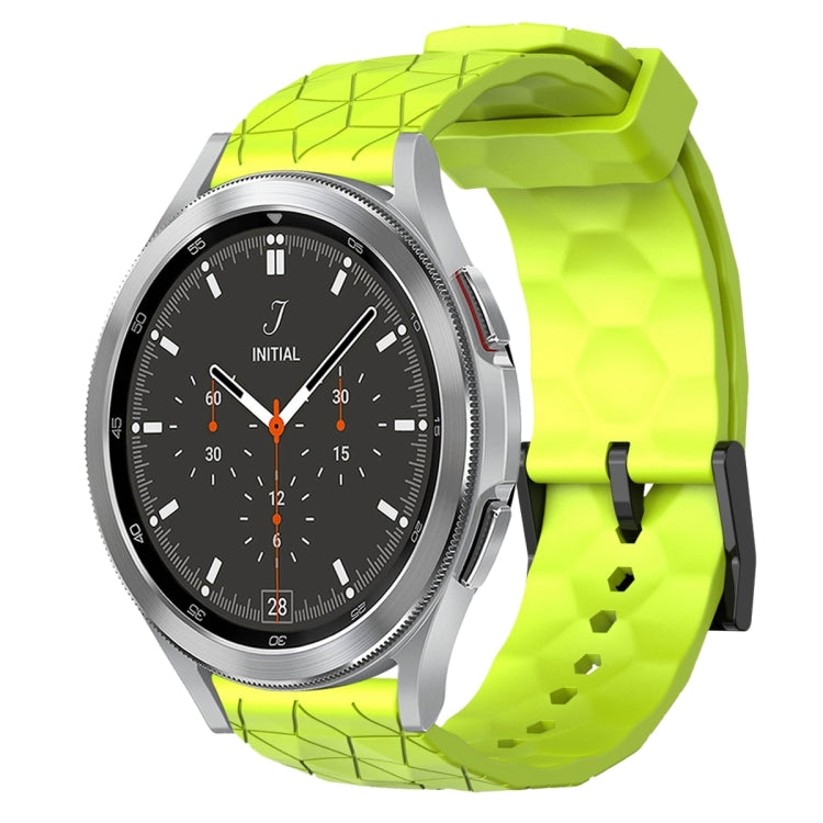 For Samsung  Galaxy Watch 4 Classic 46mm 20mm Football Pattern Solid Color Silicone Watch Band
