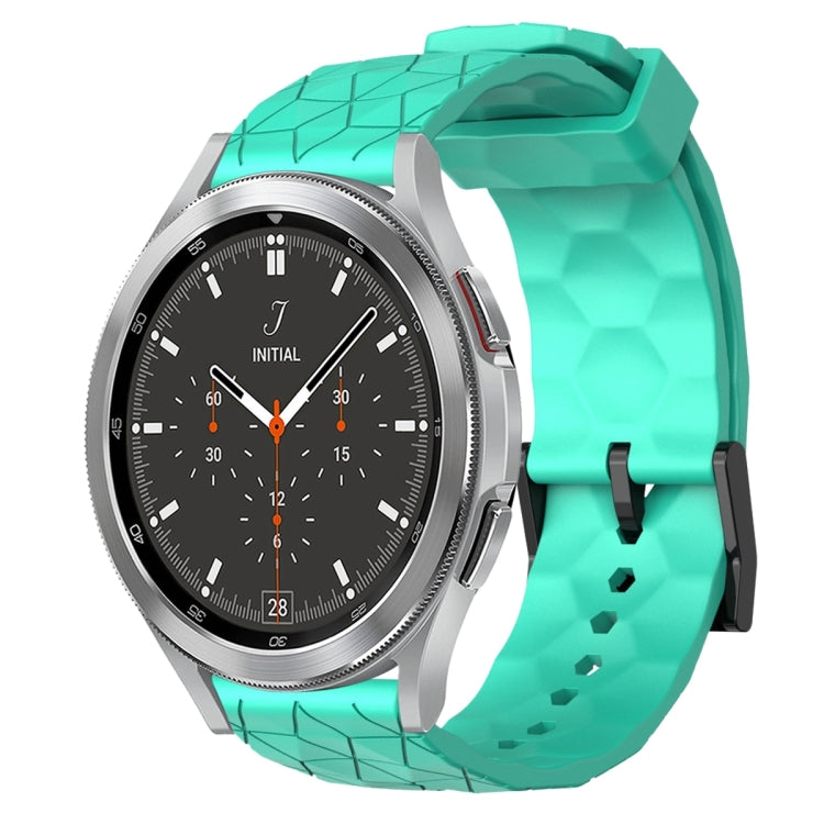 For Samsung  Galaxy Watch 4 Classic 46mm 20mm Football Pattern Solid Color Silicone Watch Band