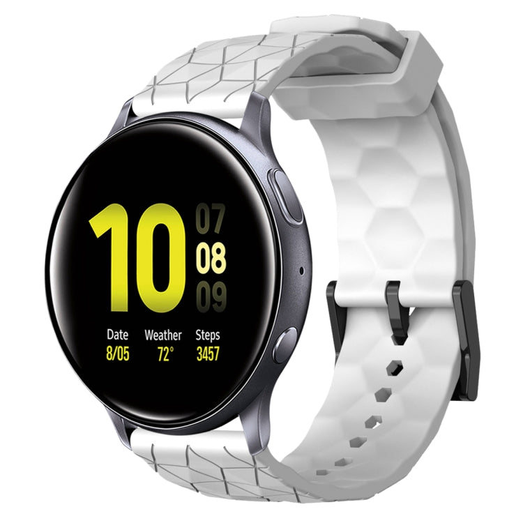 For Samsung Galaxy Watch Active 2 40mm 20mm Football Pattern Solid Color Silicone Watch Band