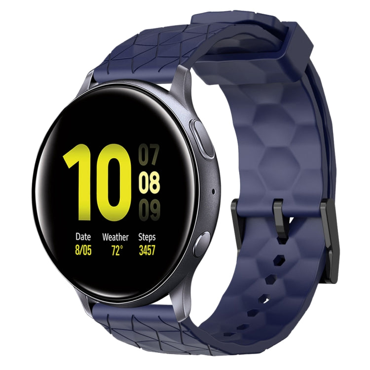 For Samsung Galaxy Watch Active 2 40mm 20mm Football Pattern Solid Color Silicone Watch Band