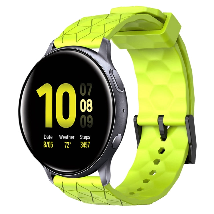 For Samsung Galaxy Watch Active 2 40mm 20mm Football Pattern Solid Color Silicone Watch Band