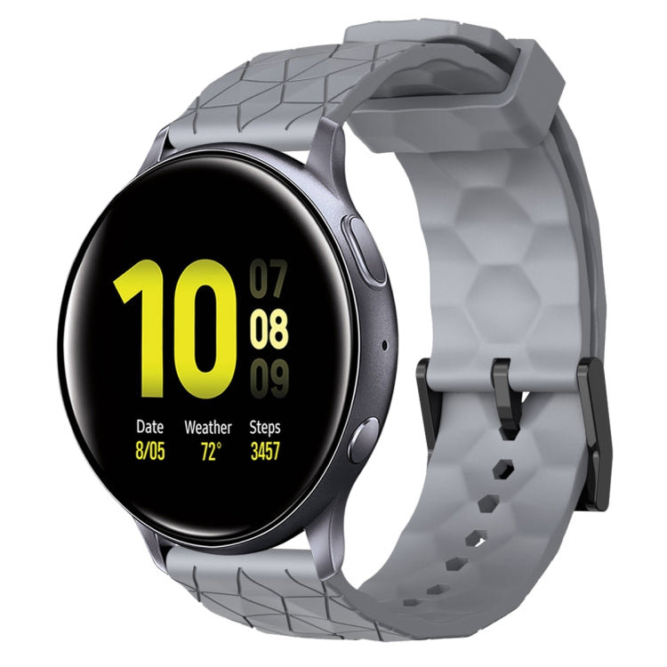 For Samsung Galaxy Watch Active 2 44mm 20mm Football Pattern Solid Color Silicone Watch Band