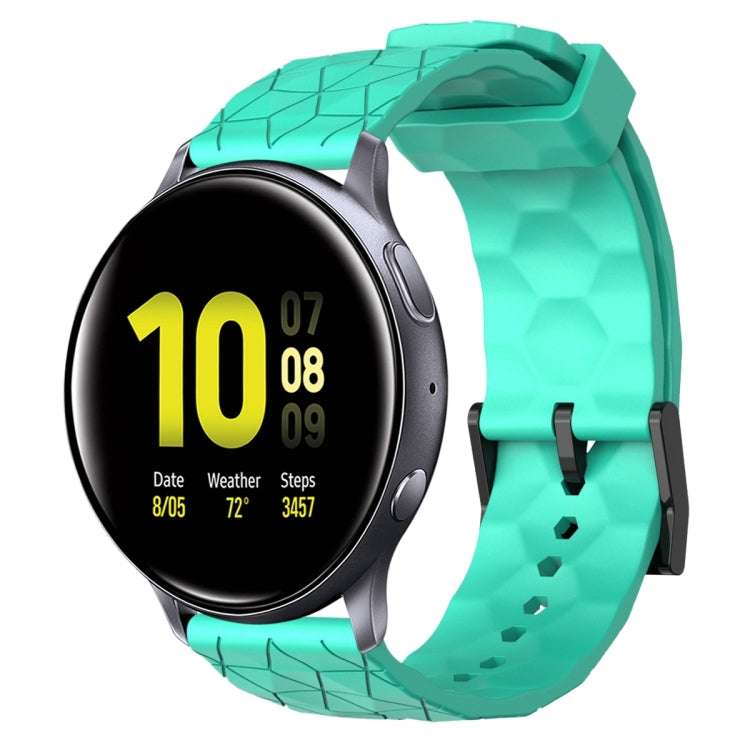 For Samsung Galaxy Watch Active 2 44mm 20mm Football Pattern Solid Color Silicone Watch Band